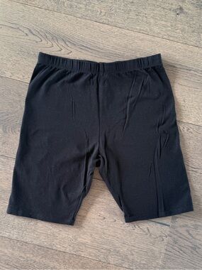 MOA Black Biker Shorts, Size M, High Waist Stretch